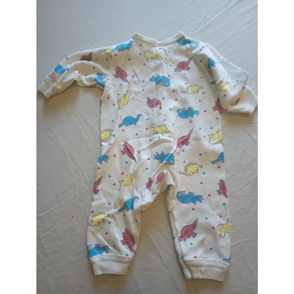 Vintage Carters Rainbow Dinosaur Sleeper Infant Size 12-18‎ Months
